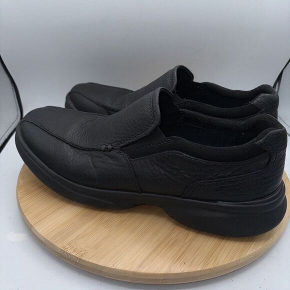 Clarks  Bradley Step Loafer Black Tumbled Leather Men’s US 12 M Slip-On